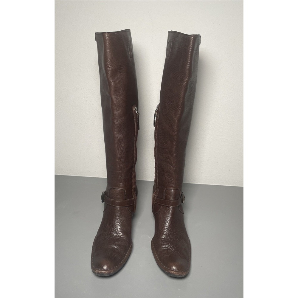ROBERTO DEL CARLO Leather Knee High Heel Boots Size 9/ EU40